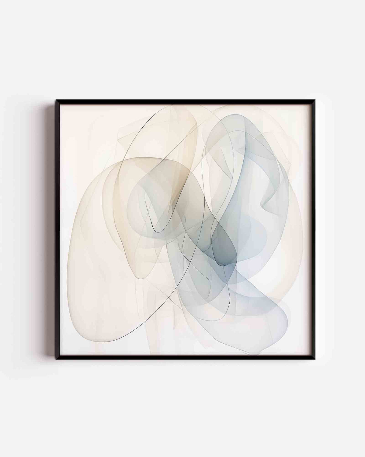 Abstracte vormen – vierkante poster met kleur en vormen als wanddecoratie