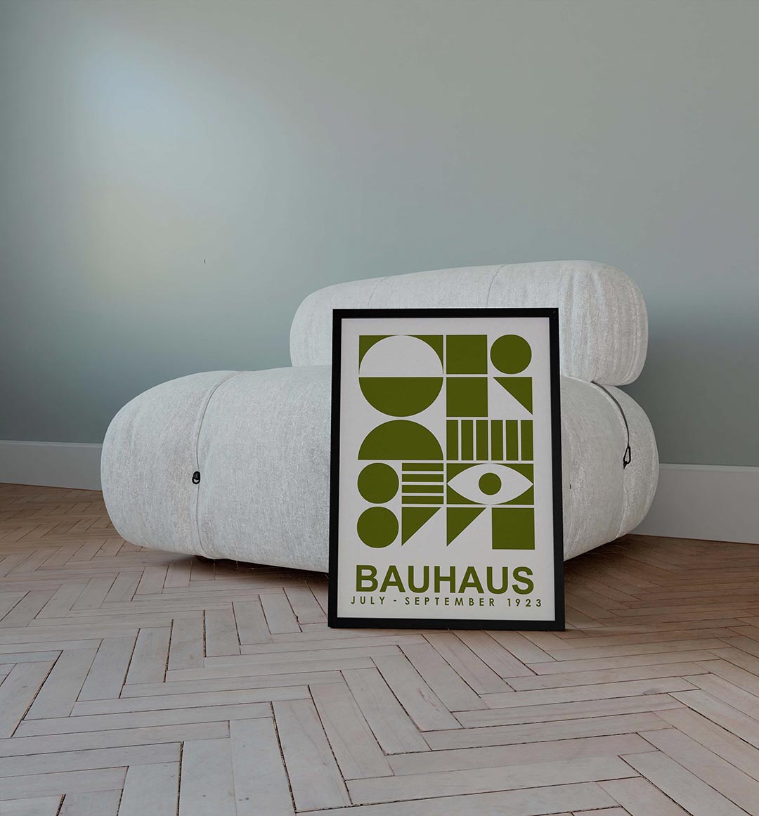 Vormen en vlakken – geometrische poster in Bauhaus-stijl van WallArtistic