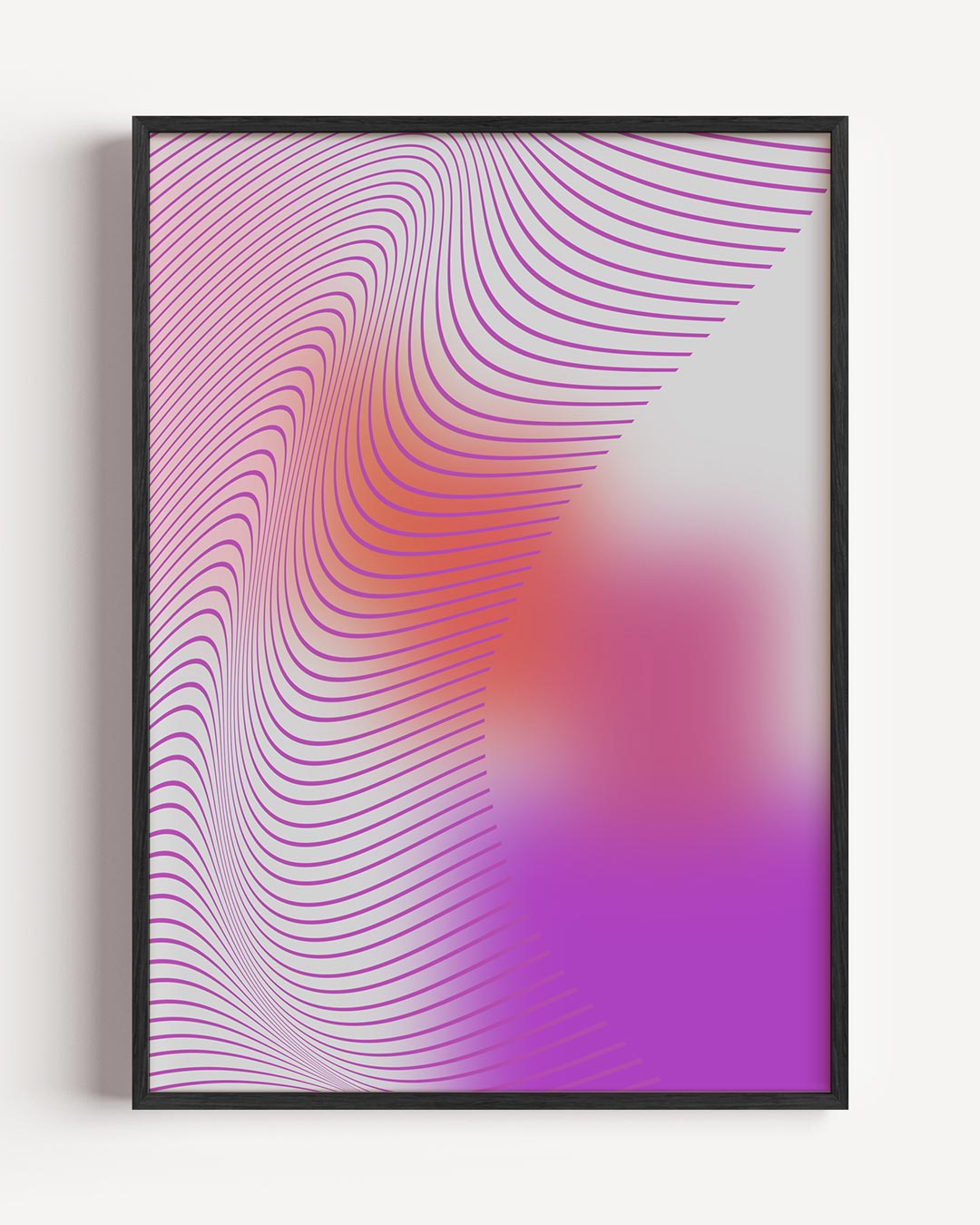 Kleurrijke Abstracte Golven – kleurrijke abstracte portret poster als wanddecoratie