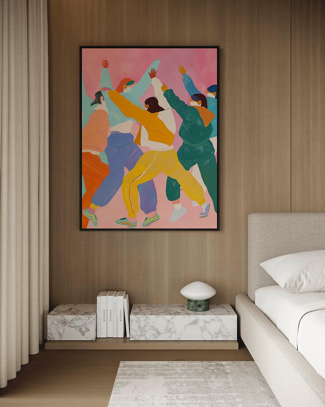 Dansende figuren – staand wanddecoratie kunstwerk