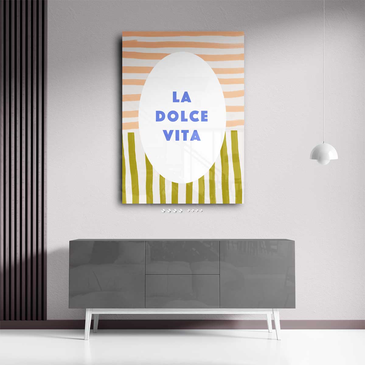 La Dolce Vita – plexiglas wanddecoratie in portret formaat