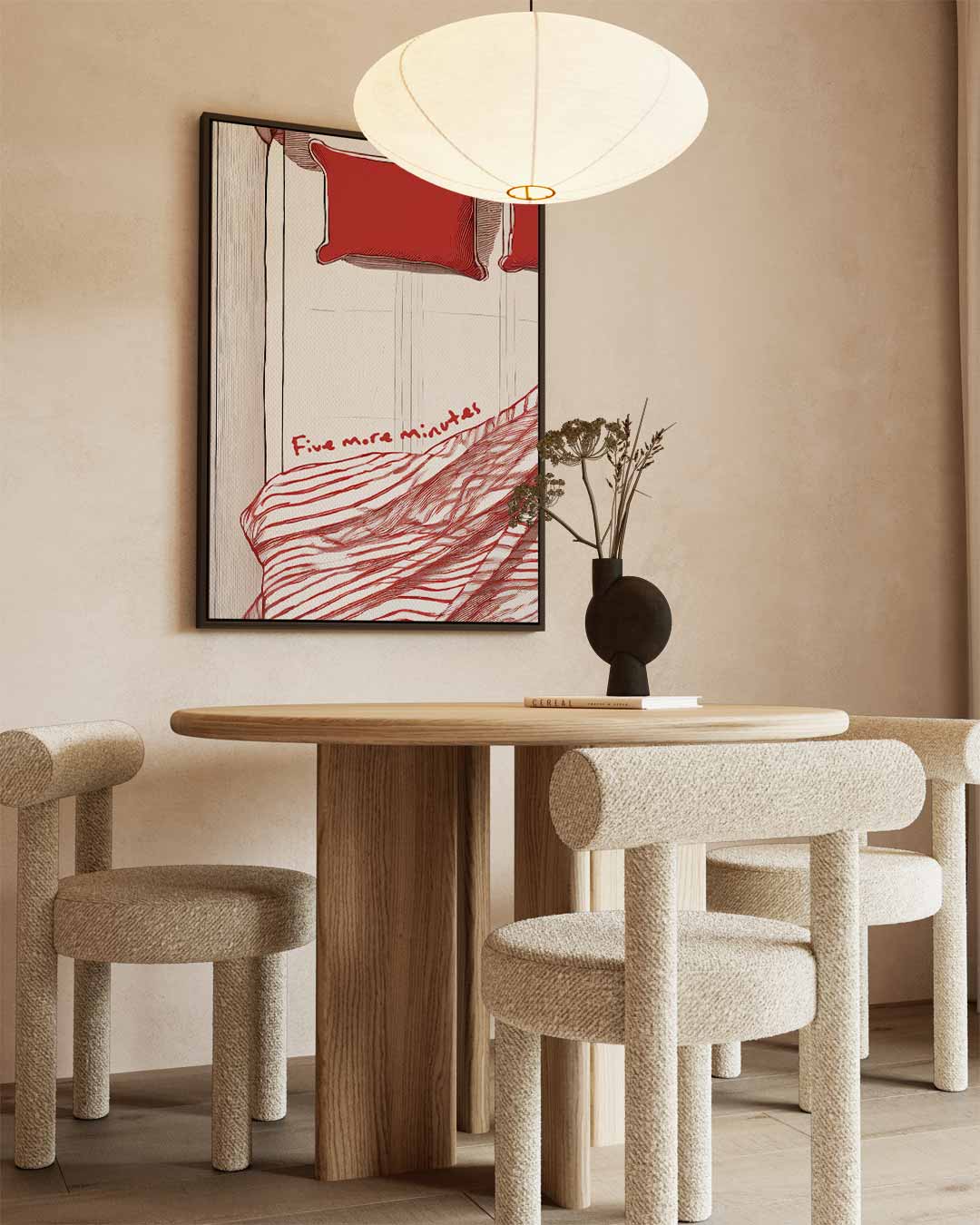 Vijf Minuten Meer – canvas wanddecoratie in portret formaat