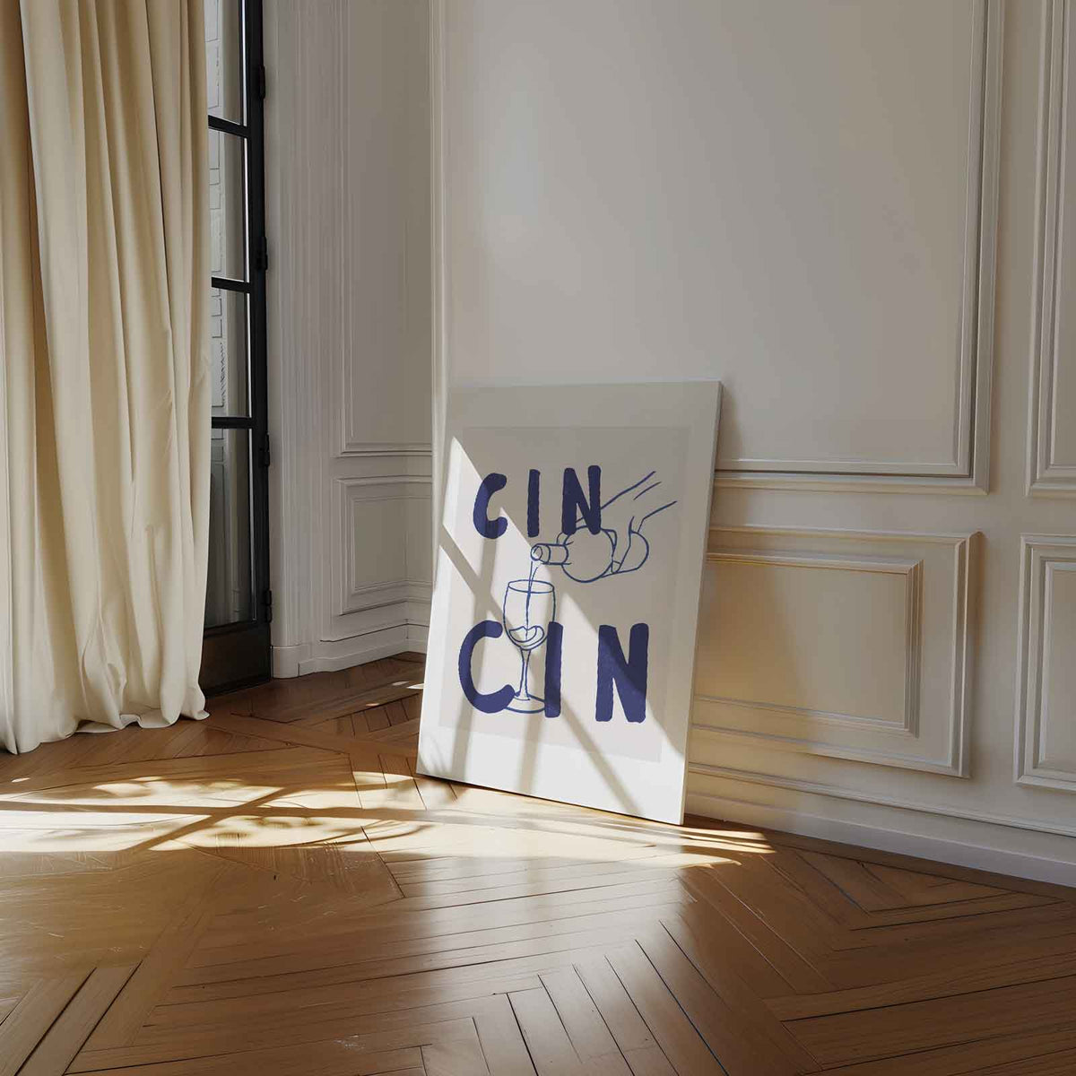 Cin Cin Cheers Illustratie – staand kunstwerk voor modern interieur