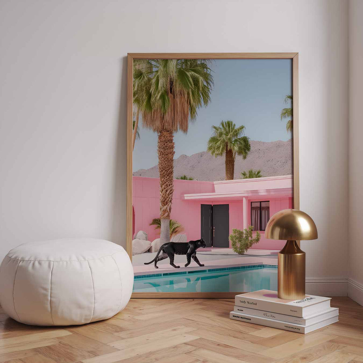 Tropische Oase met Panter – urban poster in staand formaat