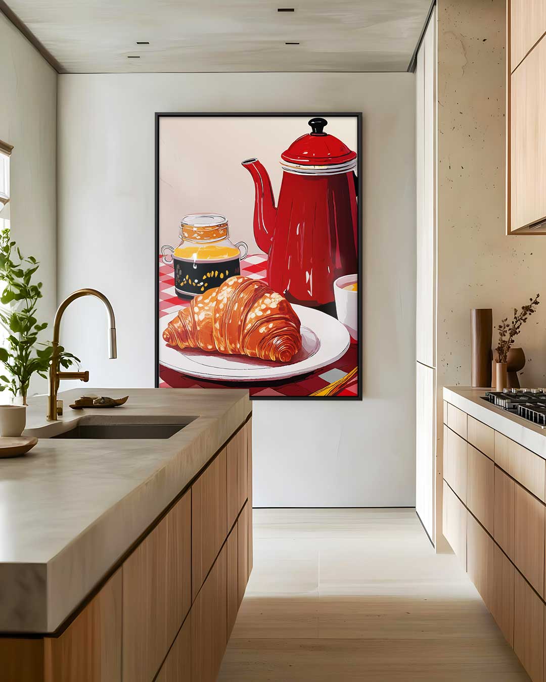 Franse Ontbijtsfeer – staand kunstwerk voor modern interieur