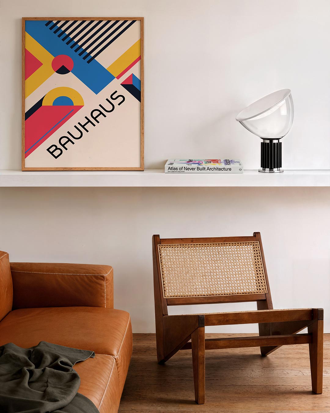 Vormen en vlakken – staande Bauhaus poster voor aan de muur