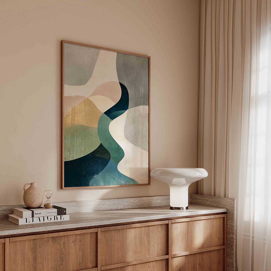 Abstracte vormen – abstracte poster in staand formaat