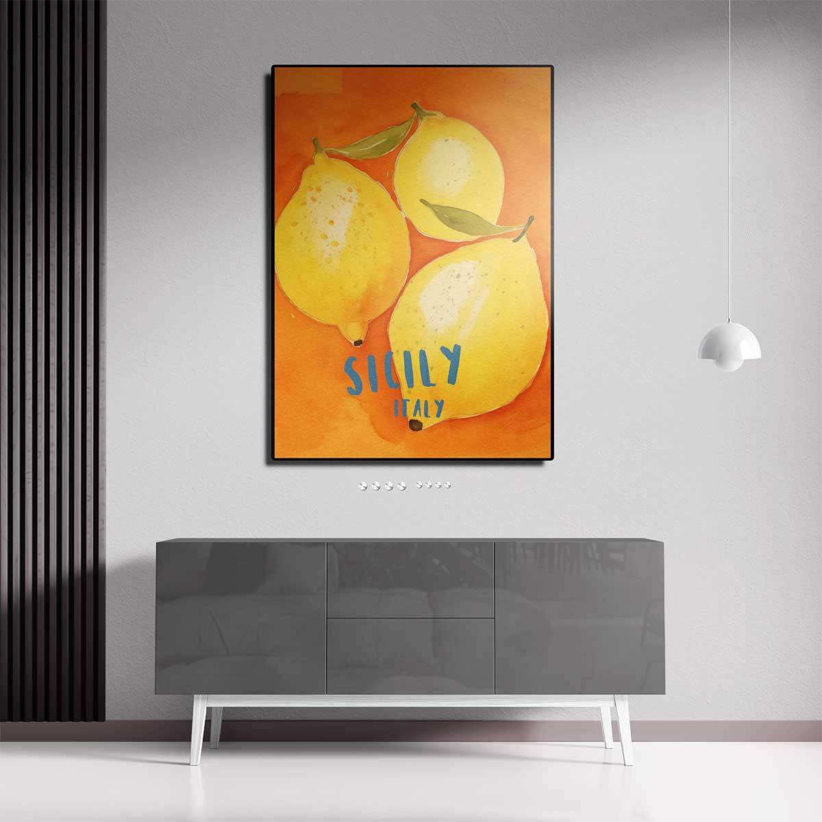 Siciliaanse Citroen – staand kunstwerk voor modern interieur