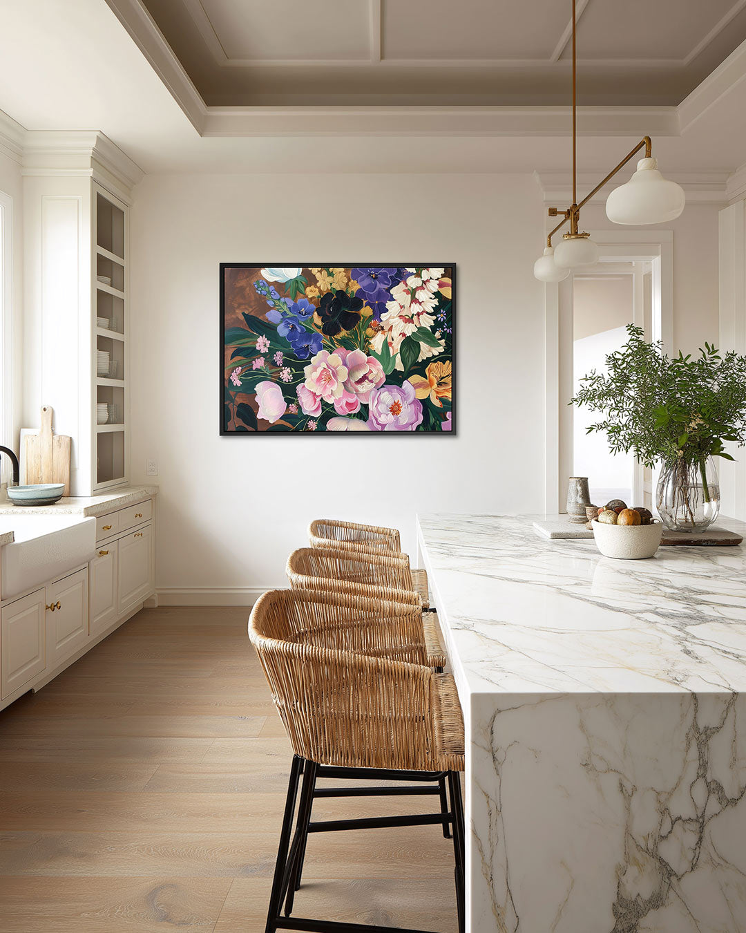 Bloemenpracht – liggende wanddecoratie