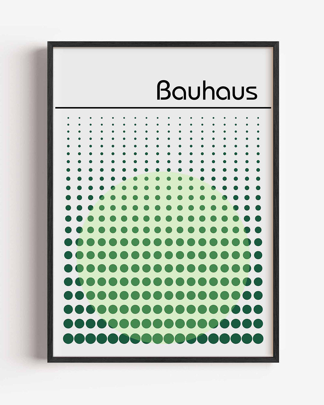 Cirkelpatroon en lijnen – staande Bauhaus poster als wanddecoratie