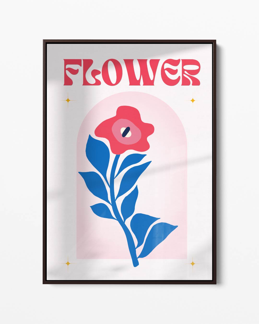 Retro Bloemenposter – portret kunstwerk als wanddecoratie