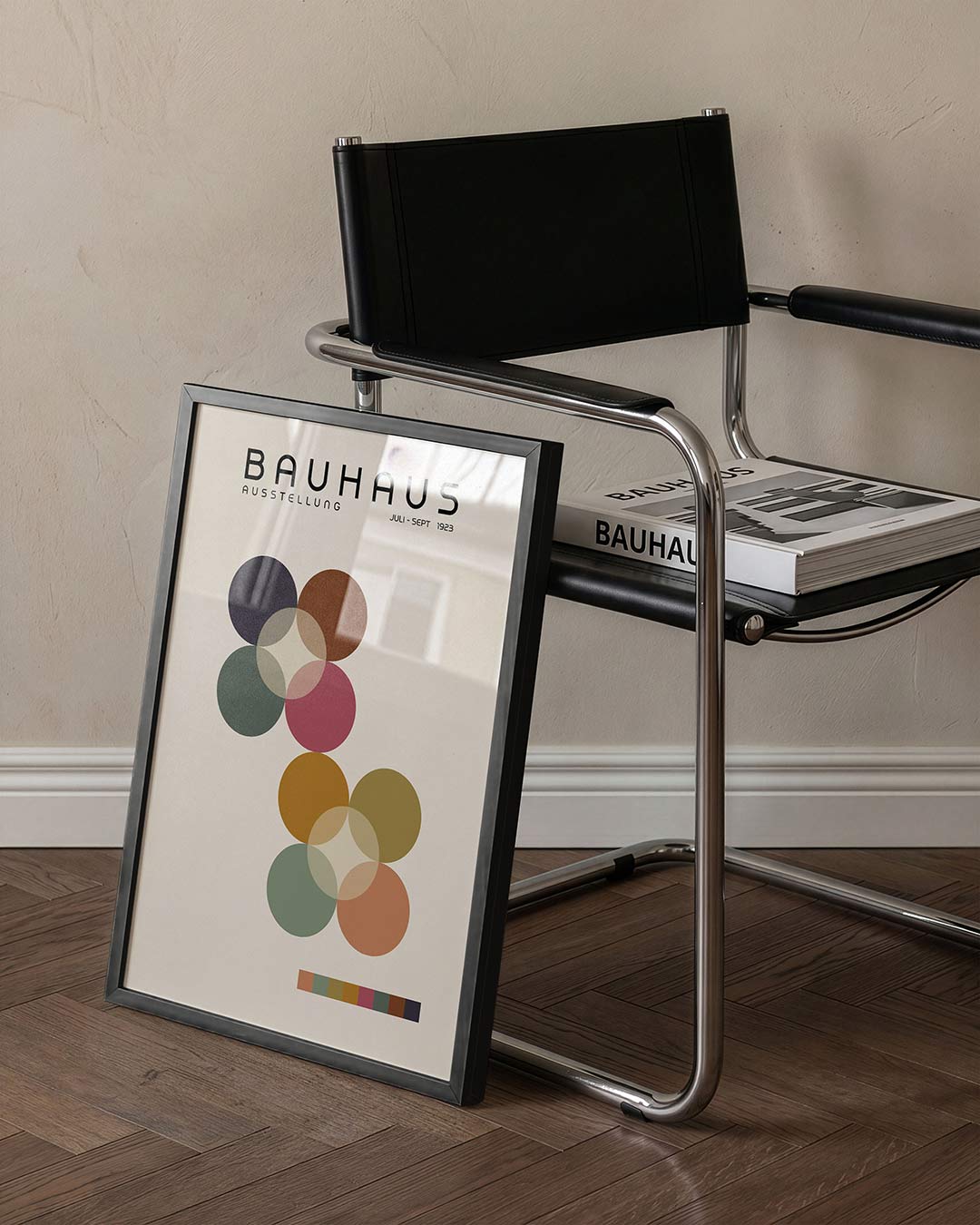 Vormen en vlaken – staande Bauhaus poster voor aan de muur