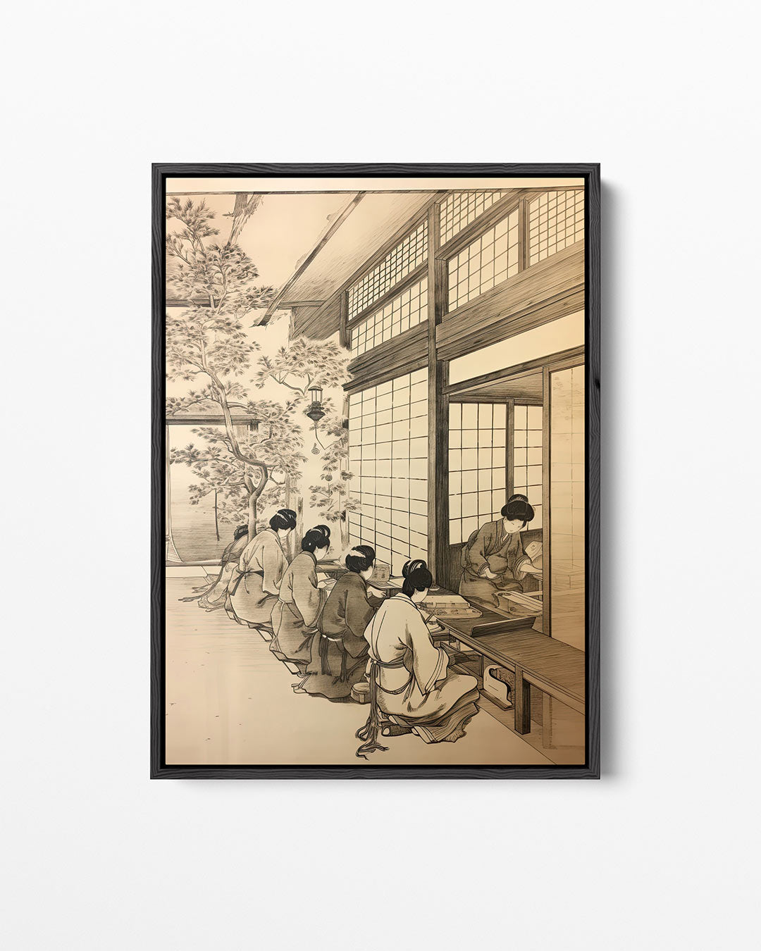 Interieur scène – staand wanddecoratie kunstwerk