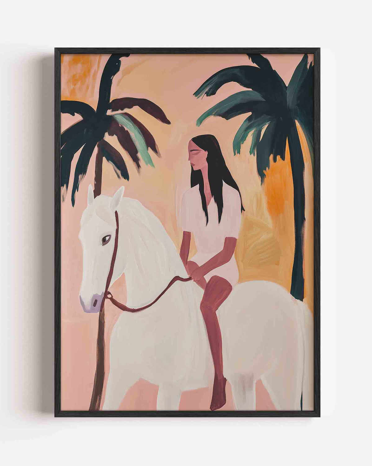 Vrouw op paard – jungle portret poster als wanddecoratie