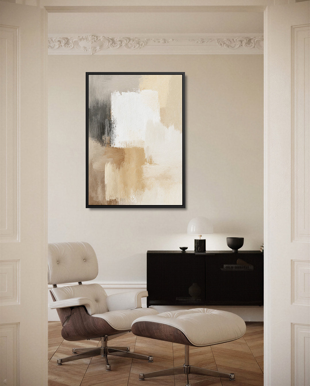 Zachte kleuren harmonie – staand wanddecoratie kunstwerk