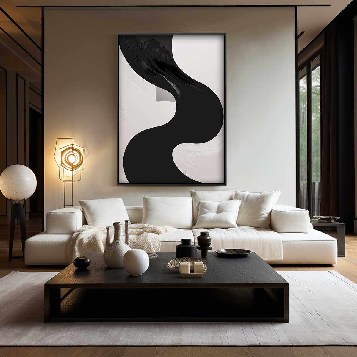 Stromende Schaduw – modern portret kunstwerk van WallArtistic