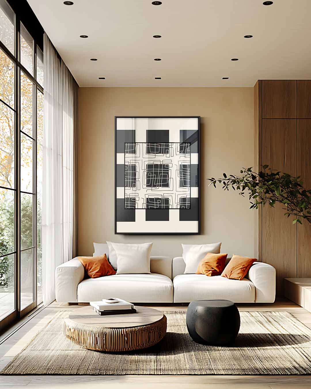 Moderne Doedelpatronen – staande wandkunst voor woonkamer of interieur