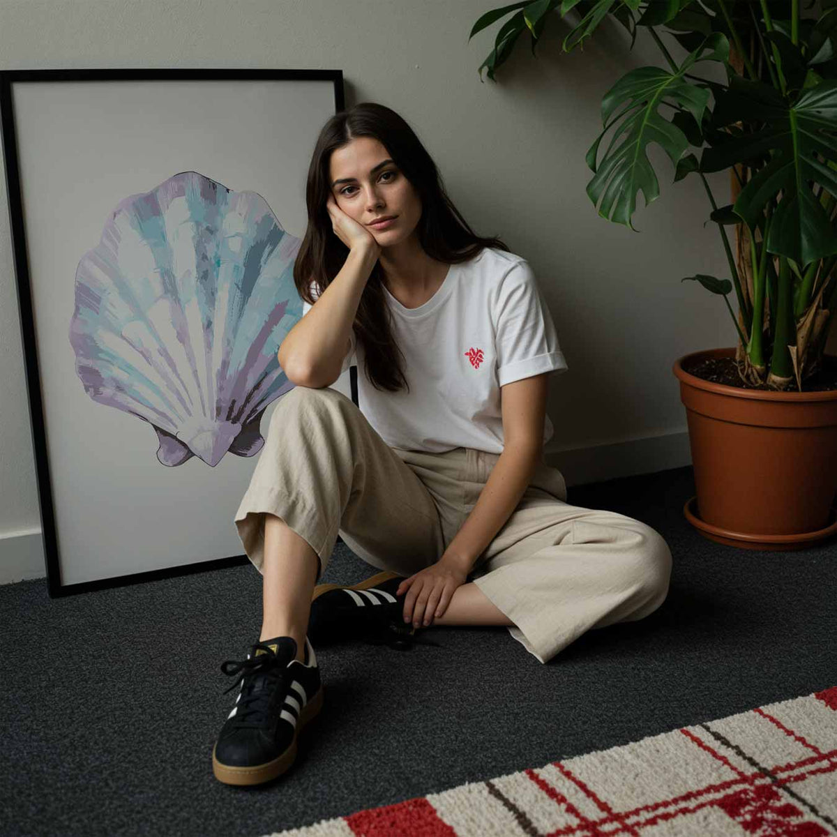 Elegante Zee Schelp – staande muurposter met dierenthema