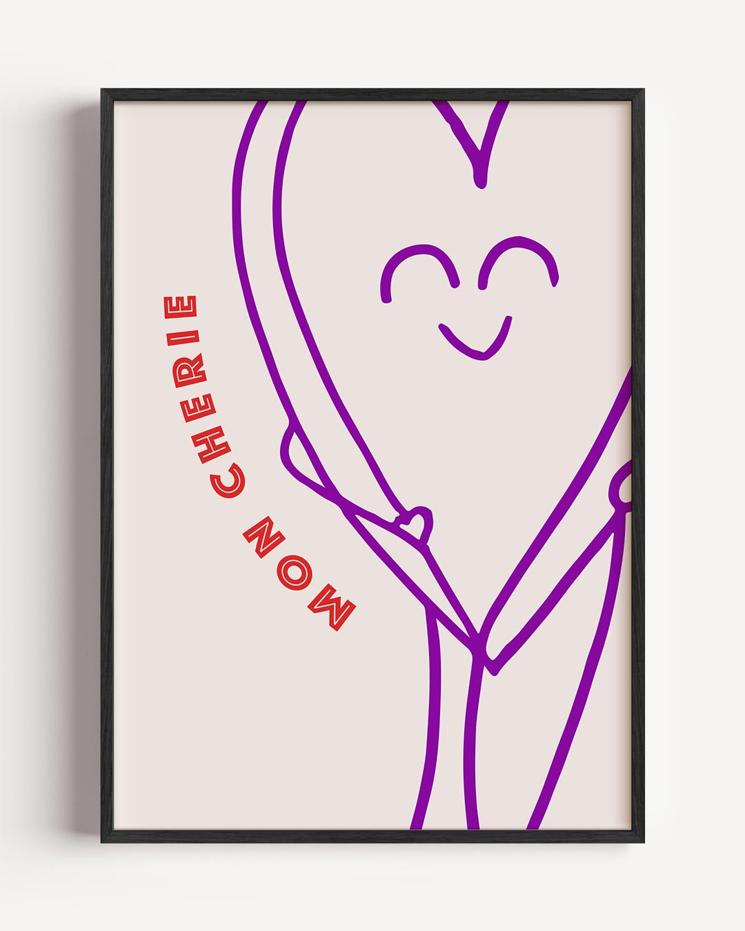 Mon Cherie Liefdesposter – liefde portret poster als wanddecoratie