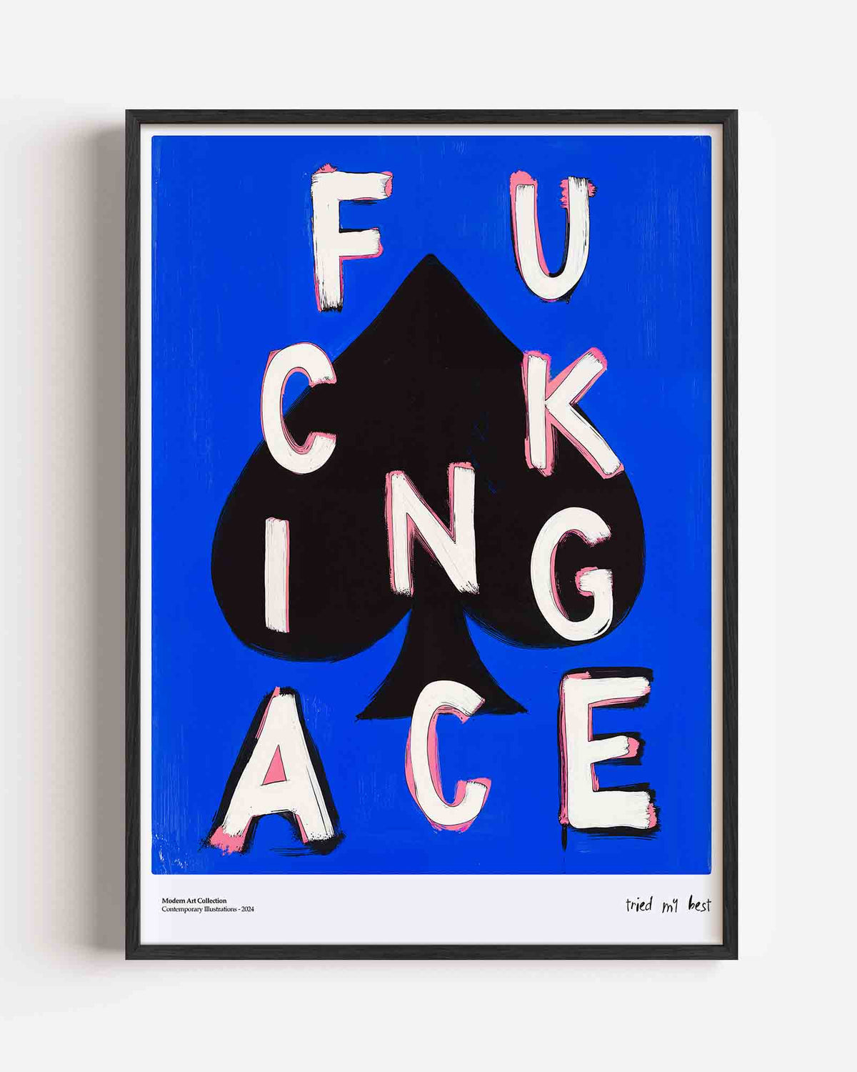 Speelkaart met letters – Pop Art en Streetart portret poster als wanddecoratie