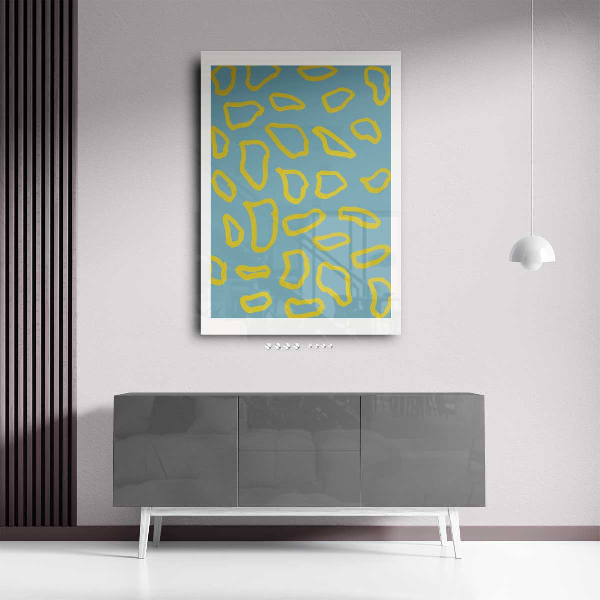 Speelse Geometrie Canvas – staand kunstwerk voor modern interieur