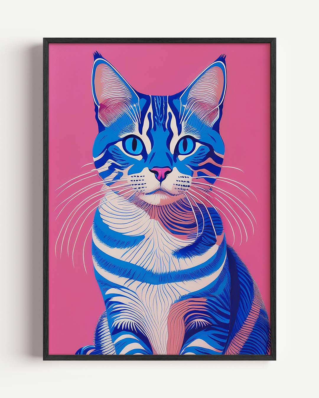 Hippe Kattenkunst – dieren portret poster als wanddecoratie