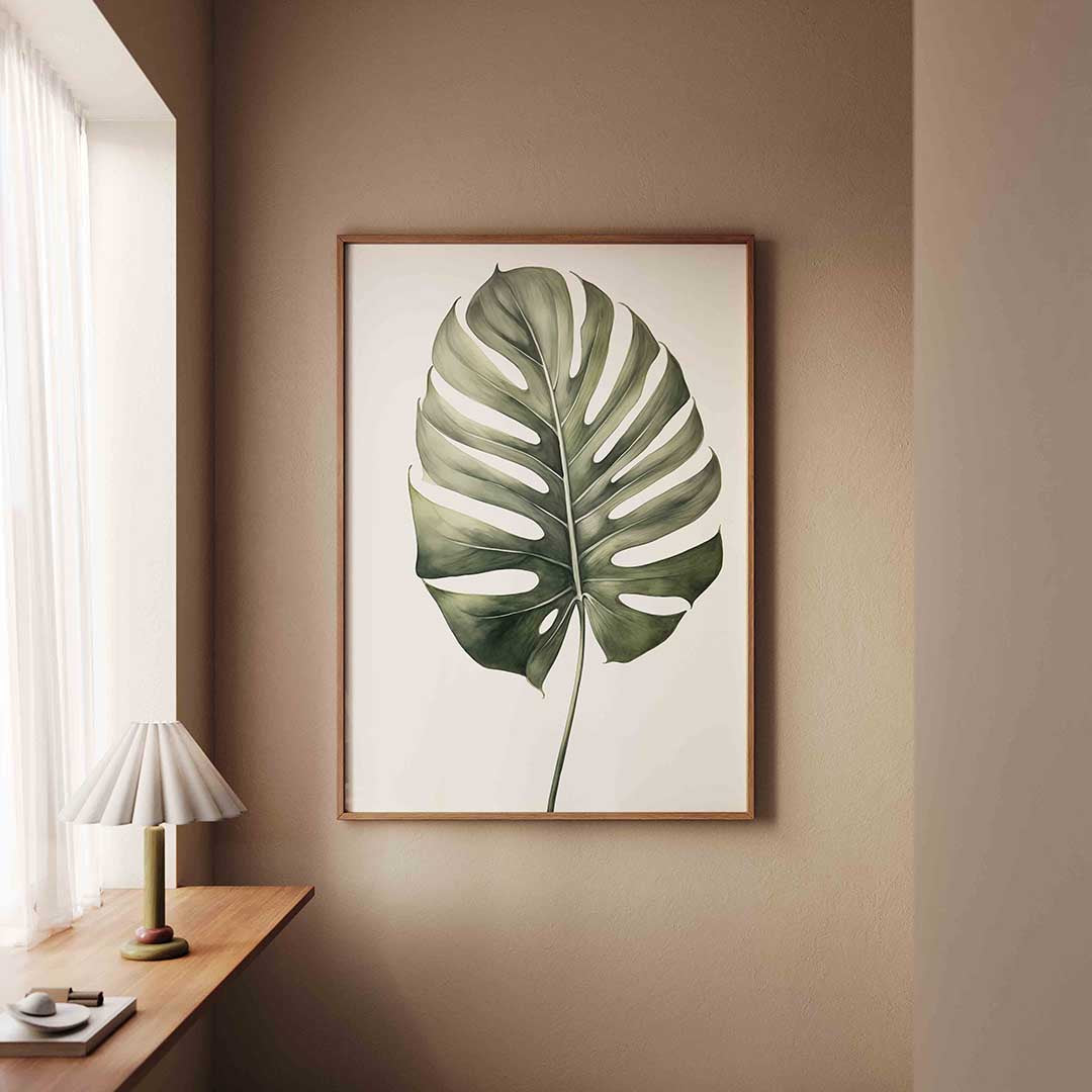 Monstera blad – staande jungle wanddecoratie van WallArtistic