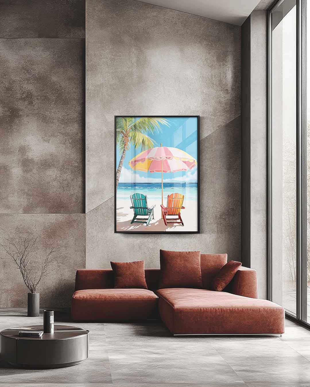 Stranddag Droom – staande wandkunst voor woonkamer of interieur