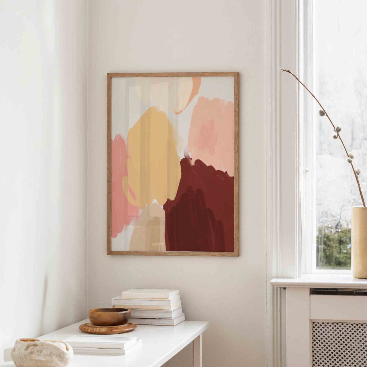Abstracte vormen – staande hedendaagse wanddecoratie van WallArtistic