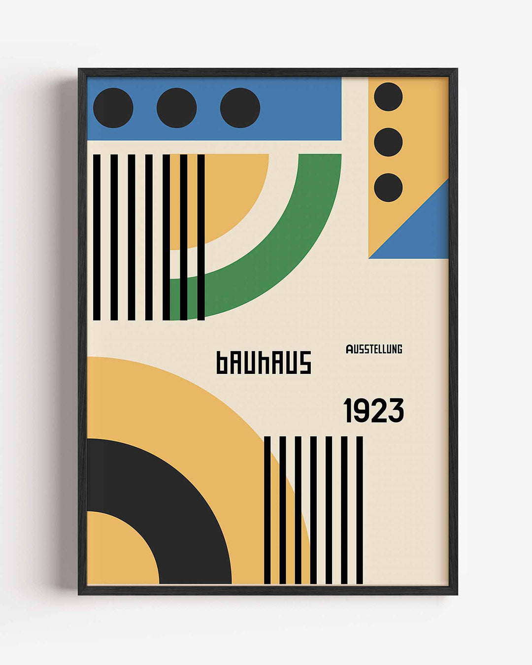 Vormen en vlakken – staande Bauhaus poster als wanddecoratie