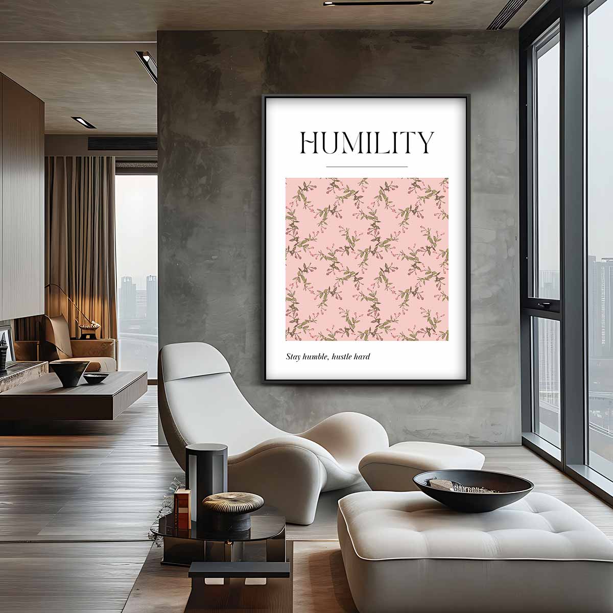 Humility Bloemenkunst – plexiglas wanddecoratie in portret formaat
