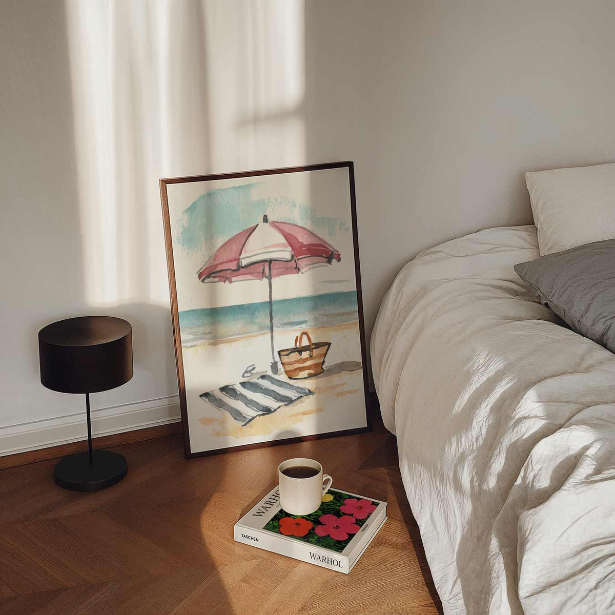 Zomerse Strand – staande dieren wanddecoratie van WallArtistic