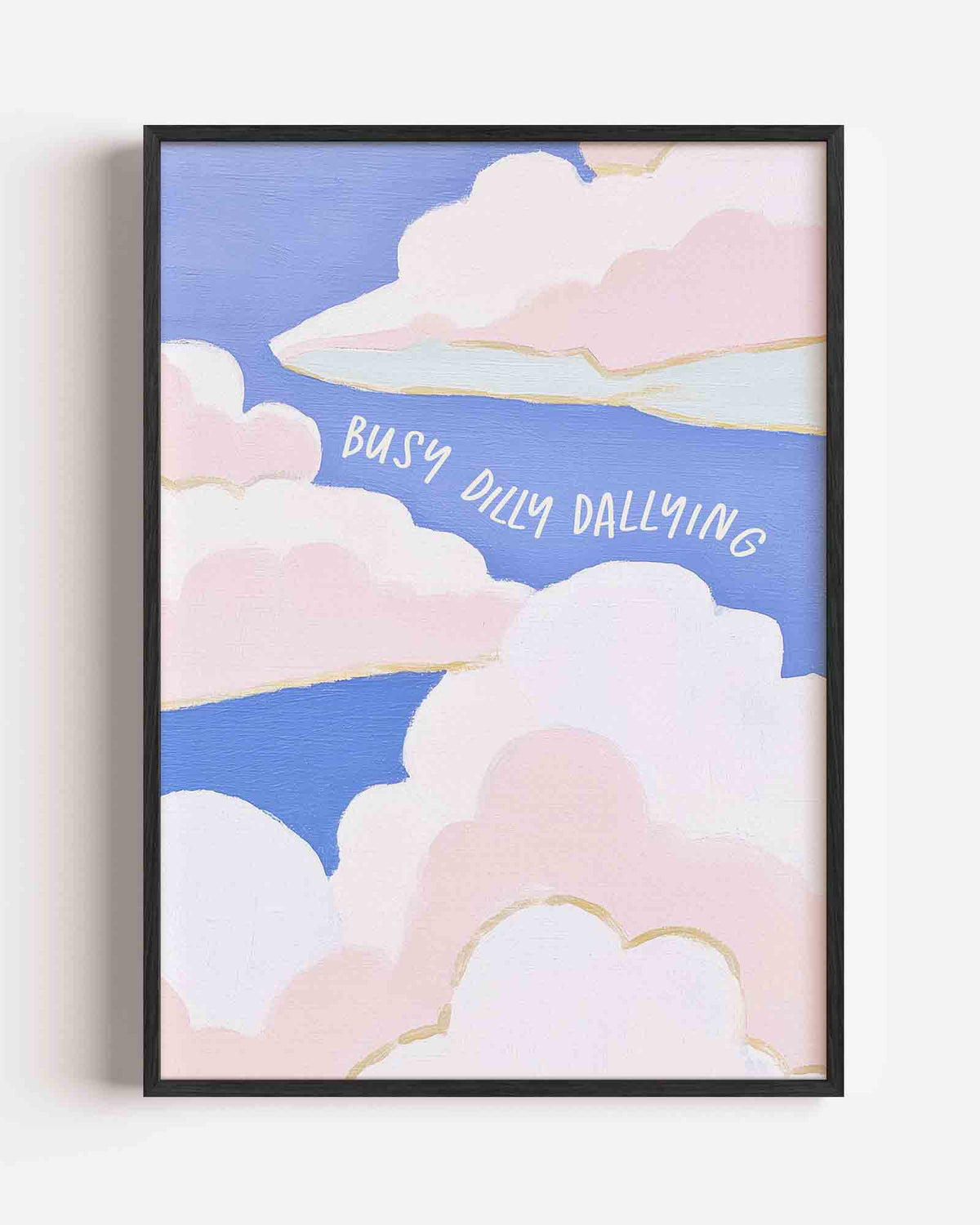 Wolkachtige lucht – kleurrijke abstracte portret poster als wanddecoratie