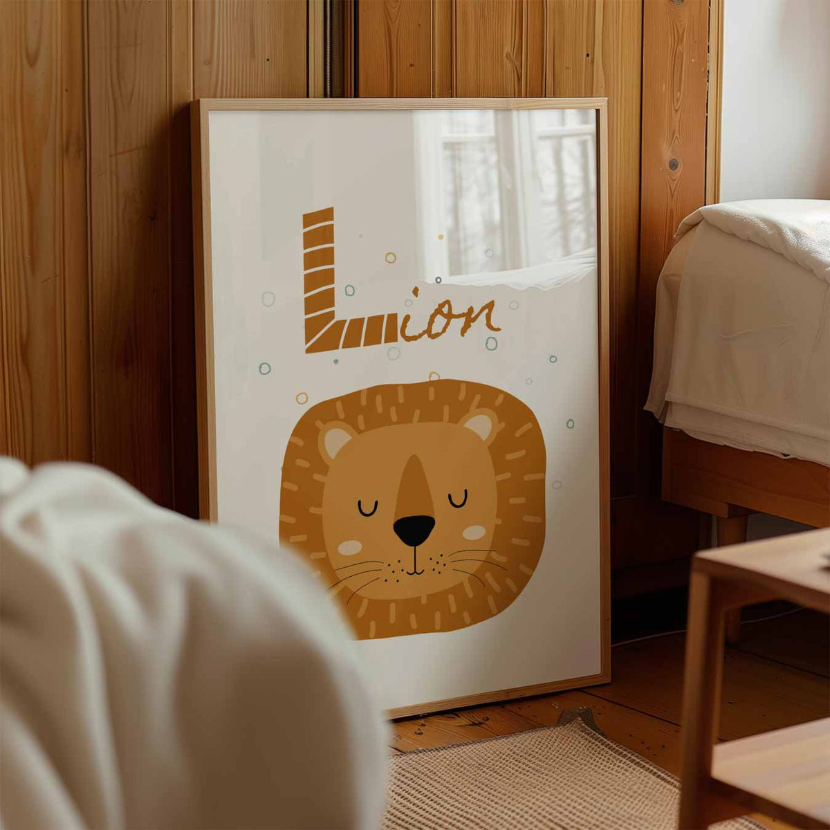 Slaap Zachte Leeuw – kinderposter in staand formaat