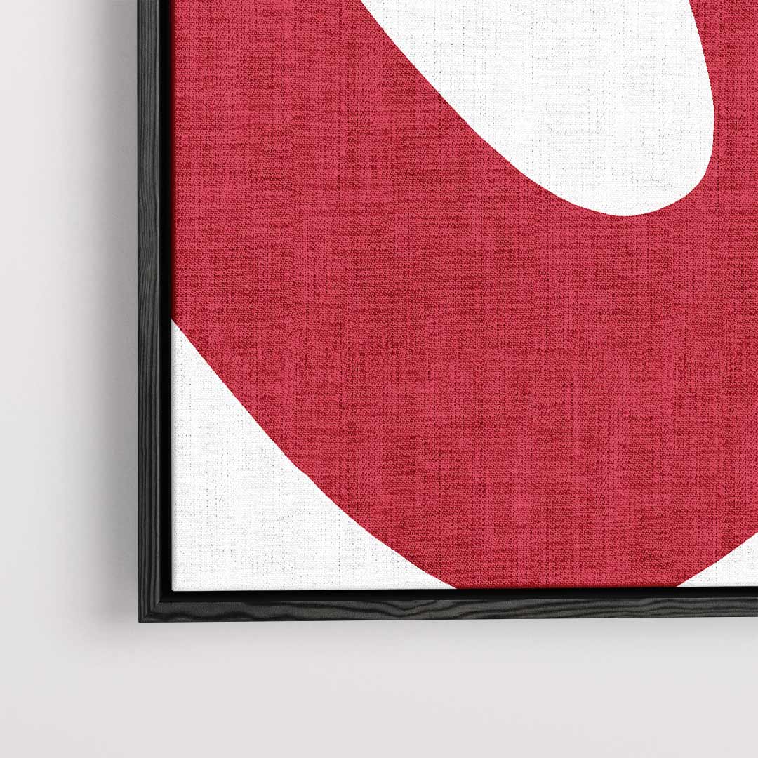 Dynamisch Rood – dibond kunstwerk als wanddecoratie