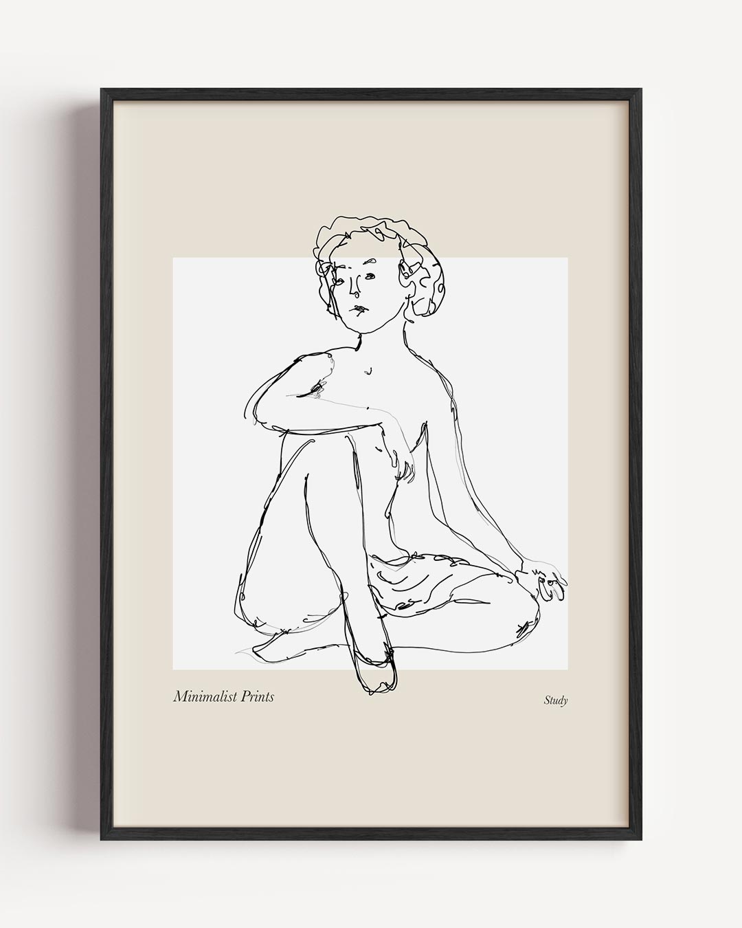 Minimalistische Kunstposter – lijntekening portret poster als wanddecoratie