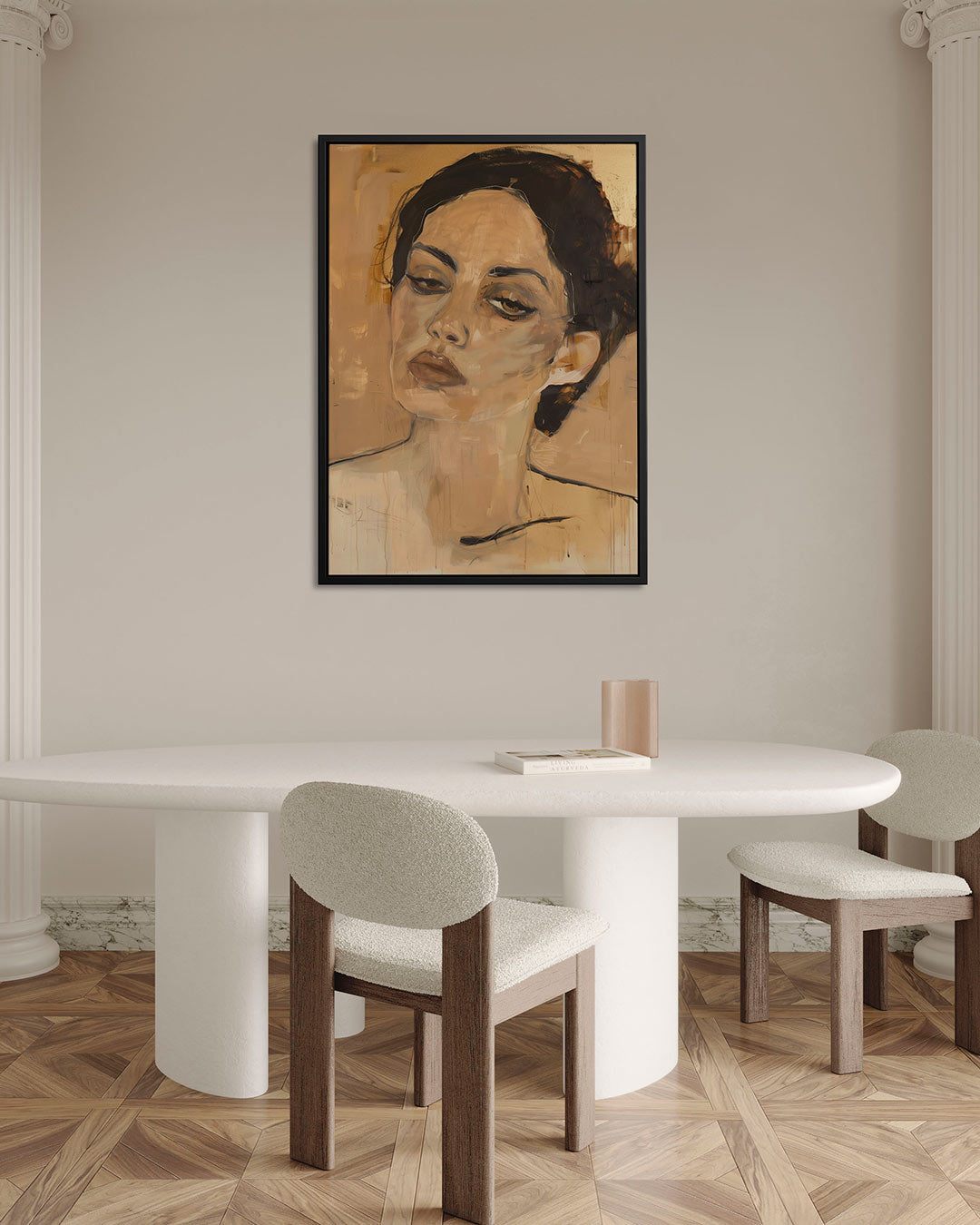 Vrouwelijk portret – Staande wanddecoratie – alternatieve weergave van het kunstwerk