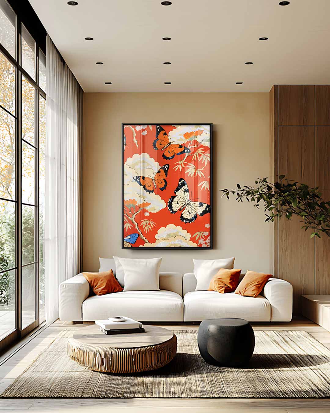 Vlinders in de Lucht – staand kunstwerk voor modern interieur