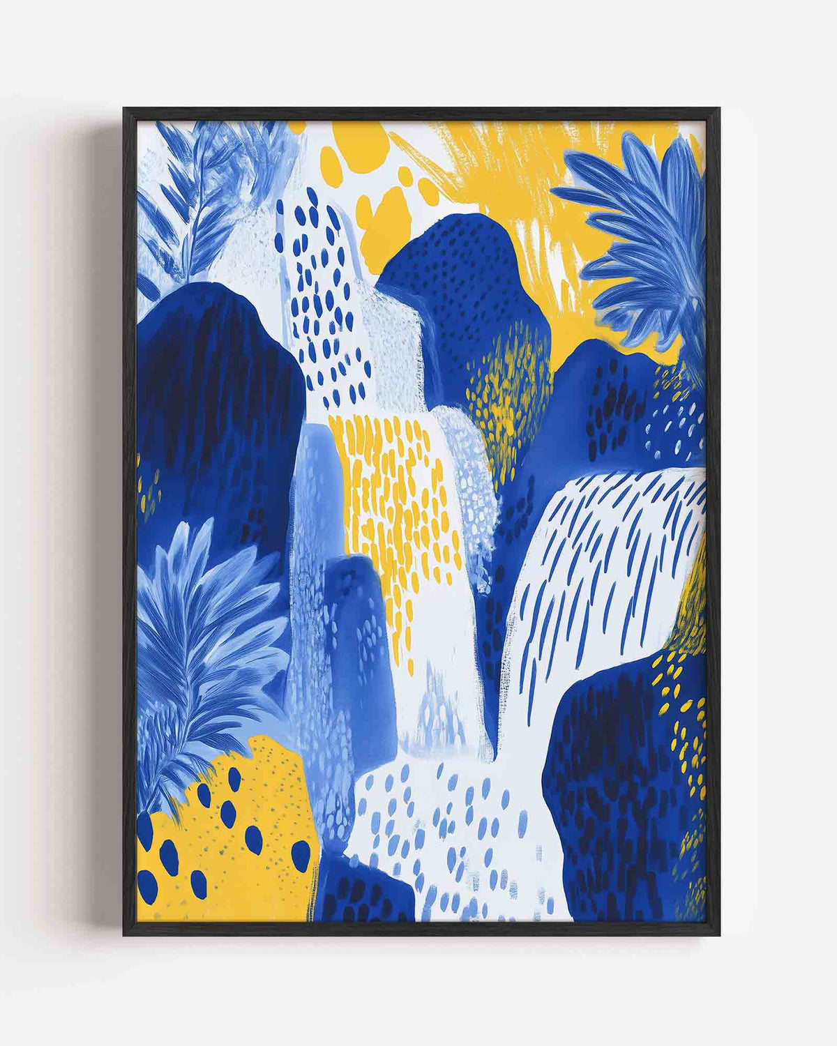 Abstracte waterval – moderne portret poster als wanddecoratie