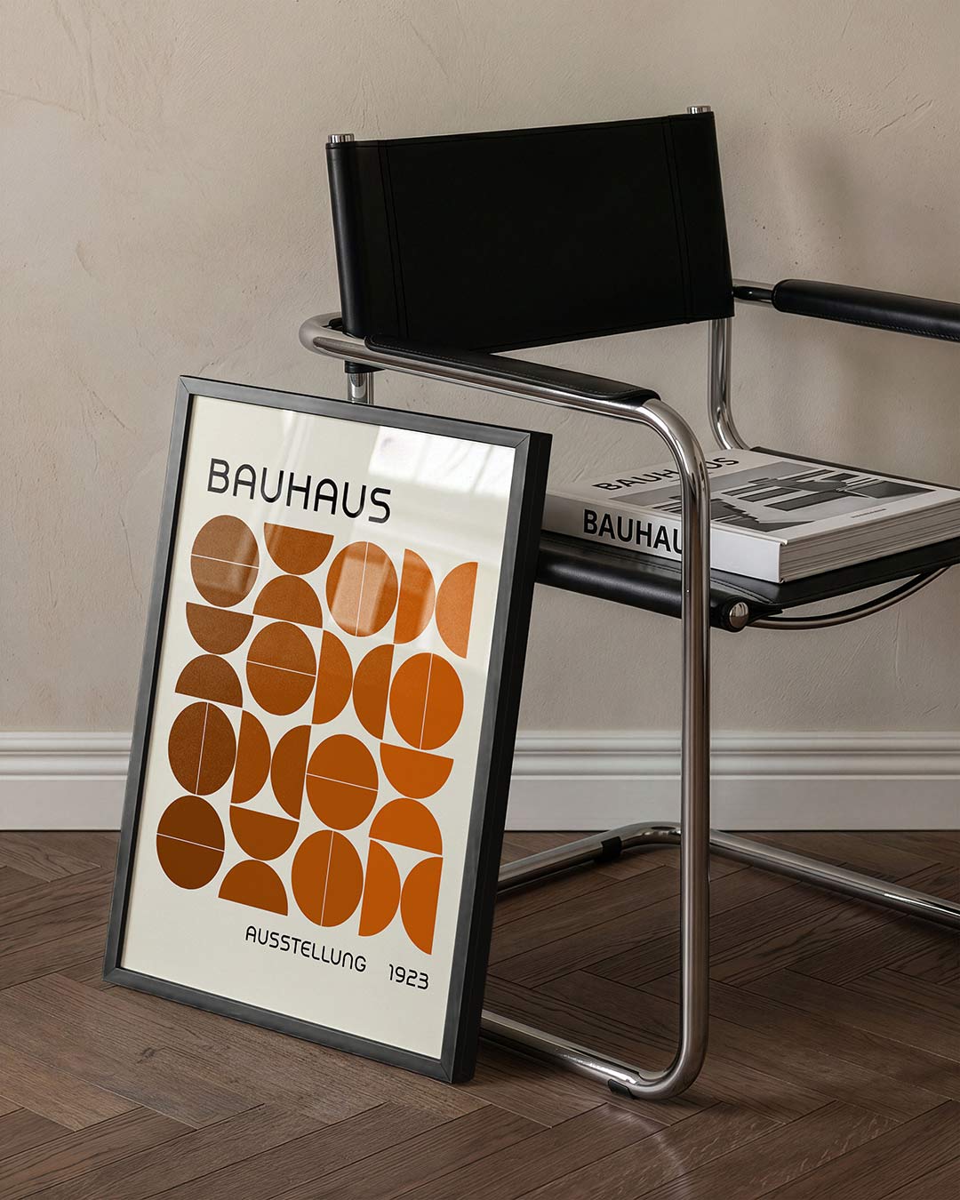 Vormritme en kleur – staande Bauhaus poster voor aan de muur