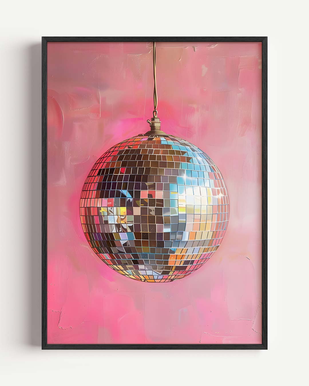 Sprankelende Discobal – Popart en Streetart portret poster als wanddecoratie