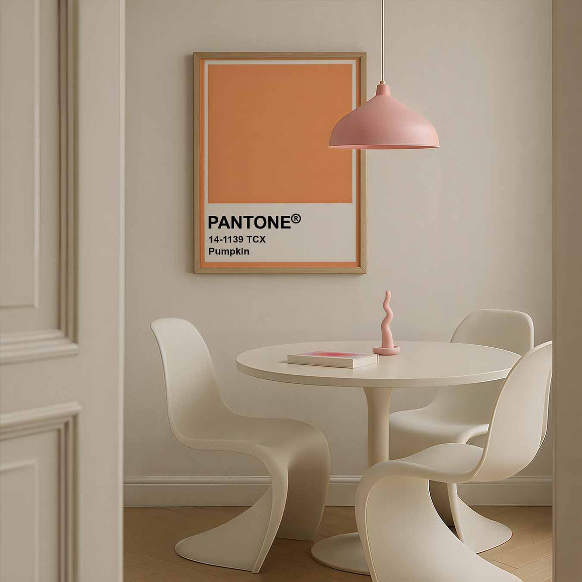 Pantone Stijlvolle Pumpkin – Streetart wandkunst als portret poster