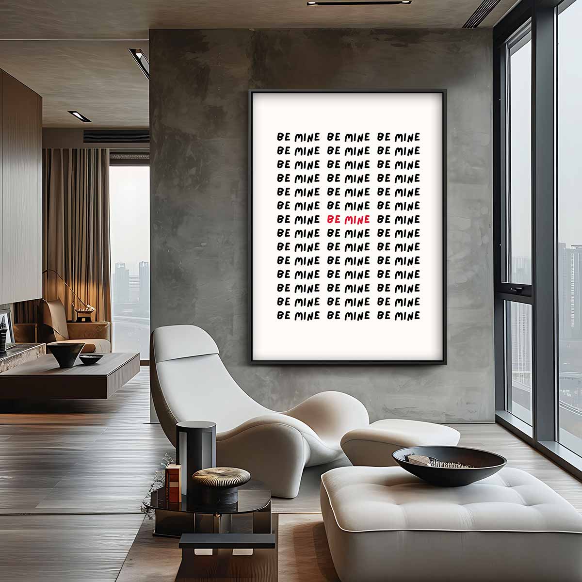 Liefdevolle Herhaling – staande wandkunst voor woonkamer of interieur