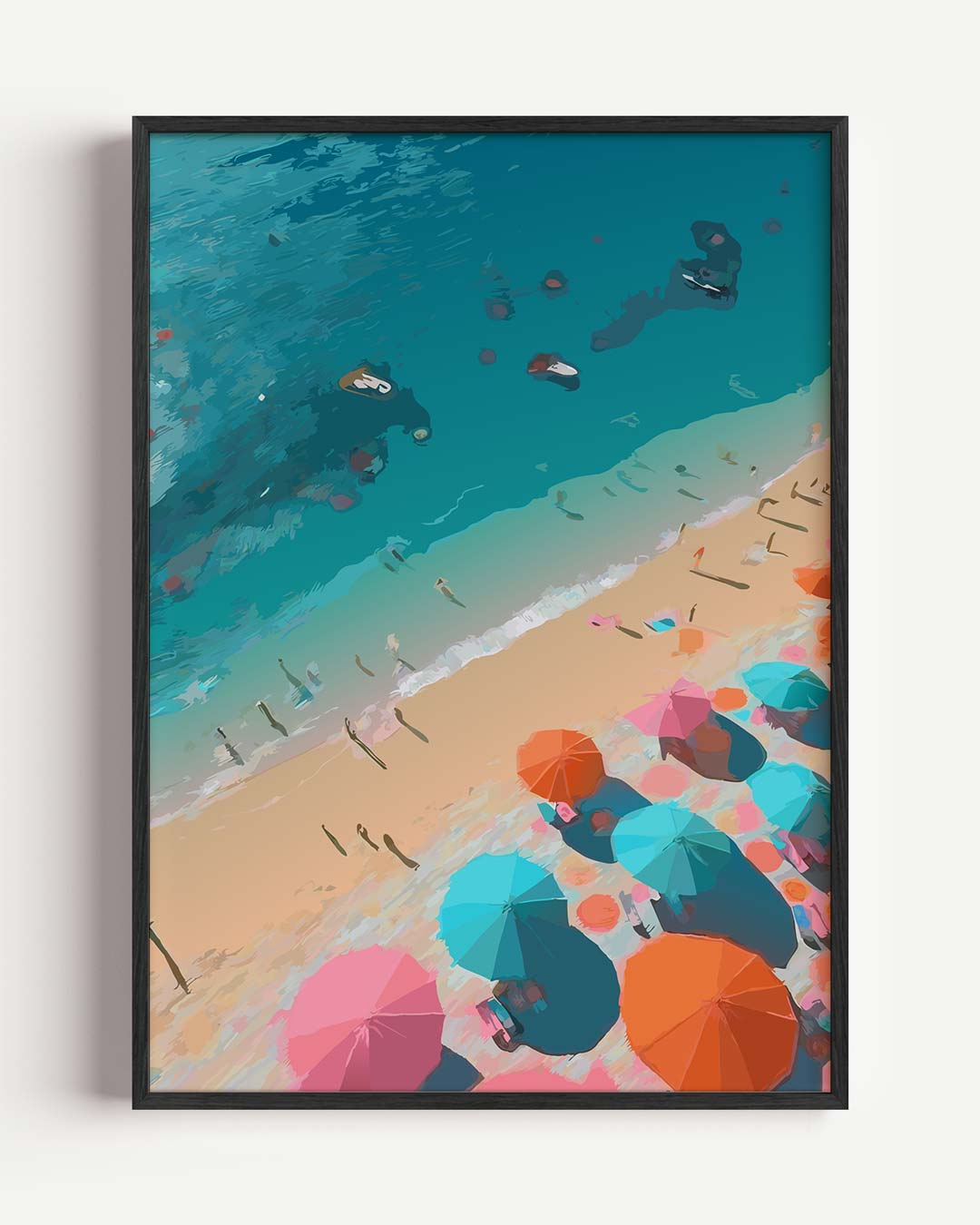 Zonnige Stranddag – zomer portret poster als wanddecoratie