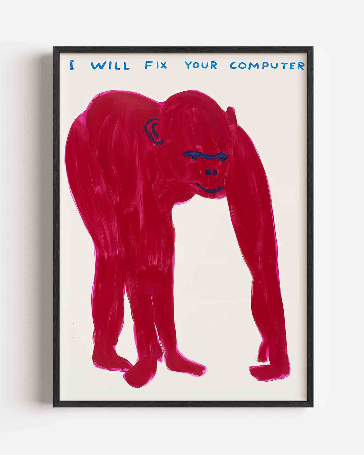 Rode aap met tekst – Pop Art en Streetart portret poster als wanddecoratie