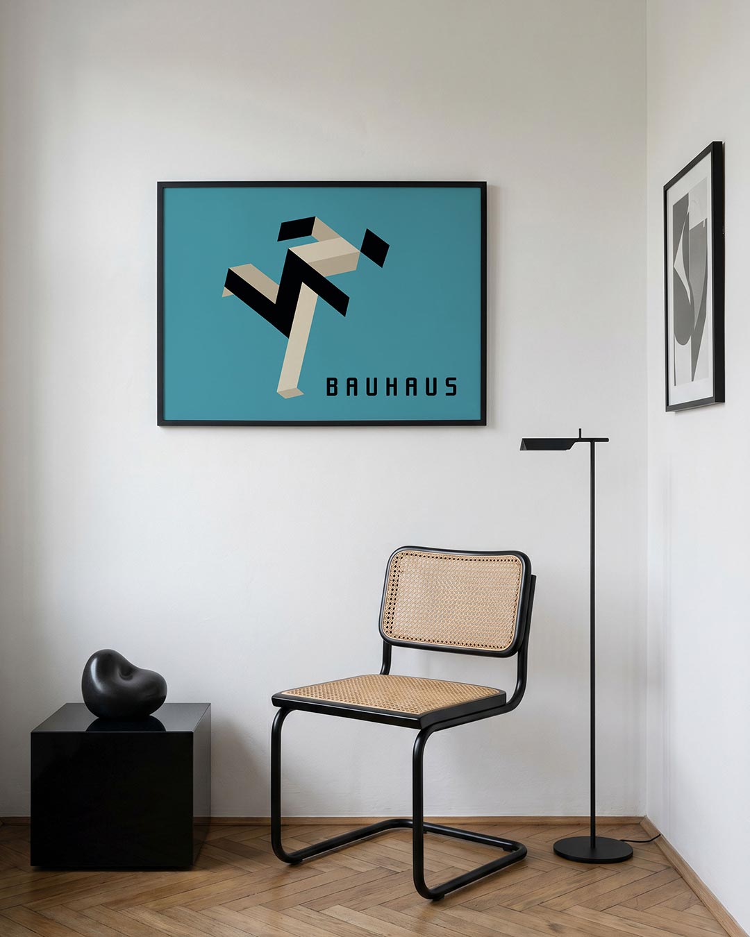 Vorm en beweging – geometrische Bauhaus poster in liggend formaat