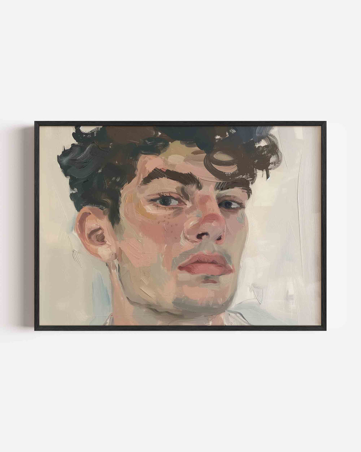 Portret van een persoon – hedendaagse illustratie poster in landscape formaat