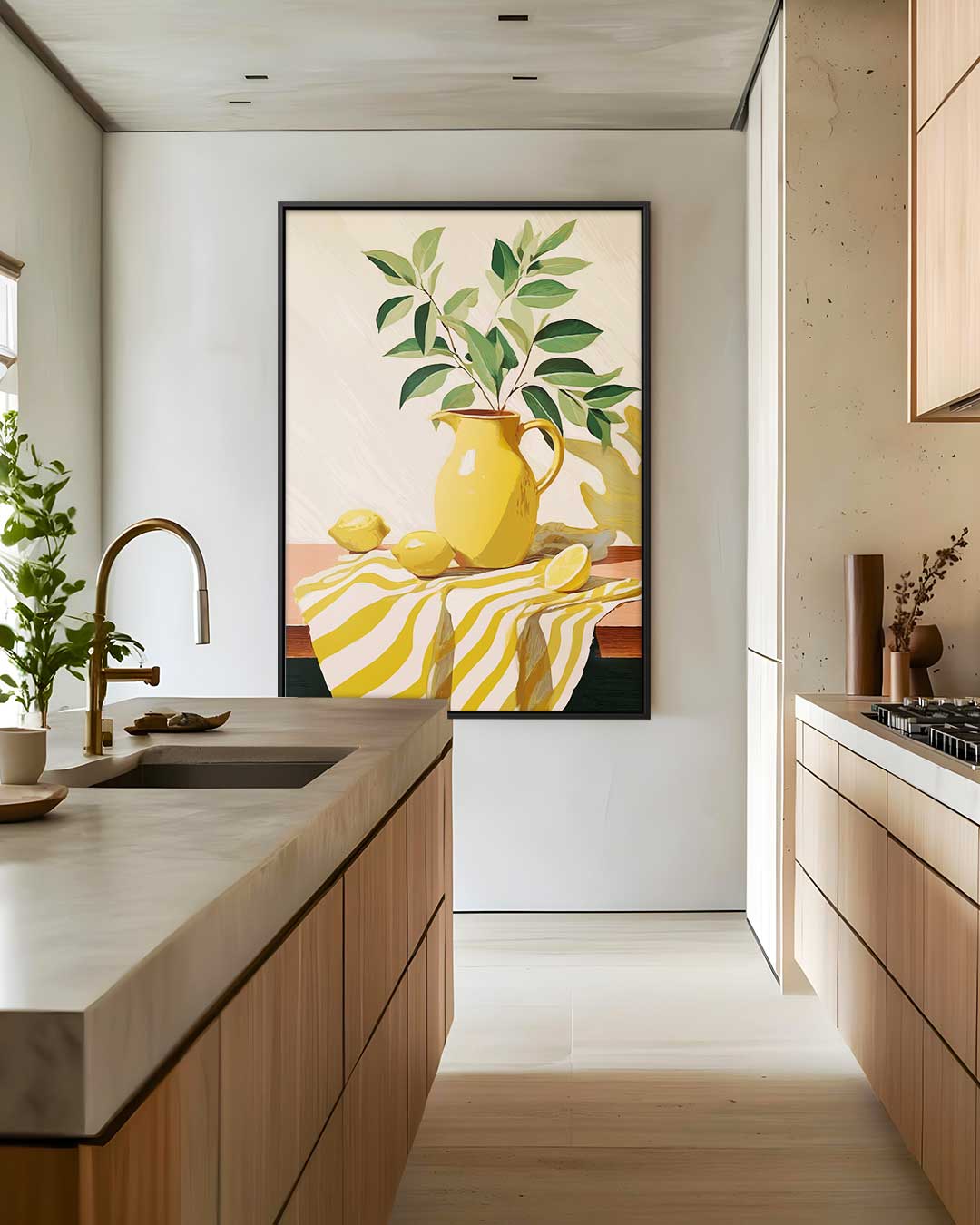 Citroenvrolijkheid Stilleven – staand kunstwerk voor modern interieur