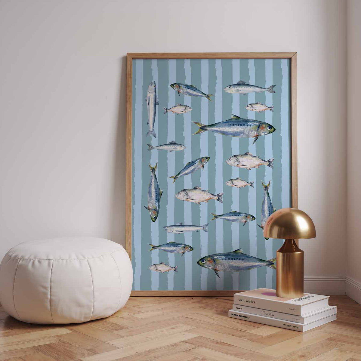 Visserij Vibes – dierenillustratie als portret poster