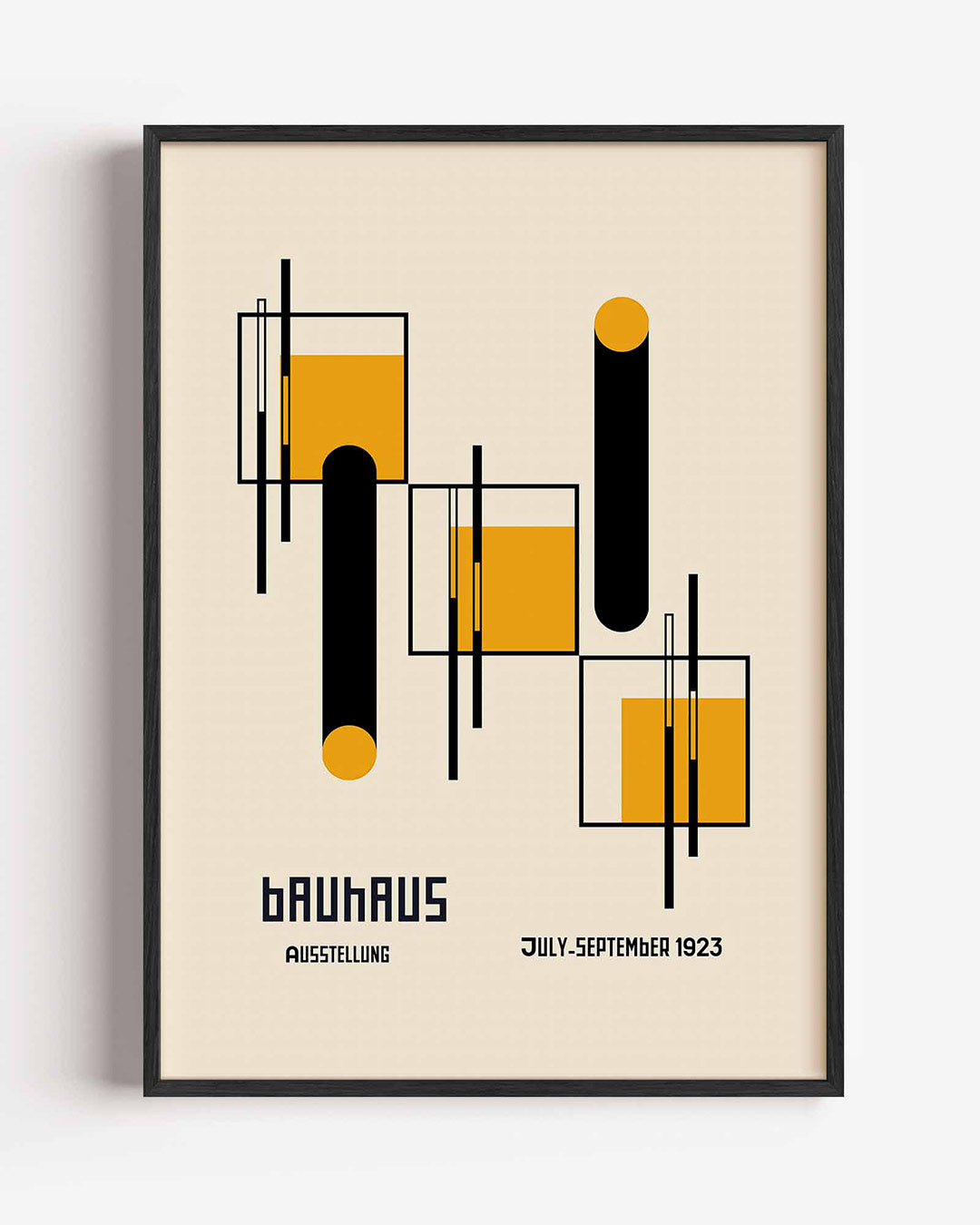 Vorm en balans – staande Bauhaus poster als wanddecoratie